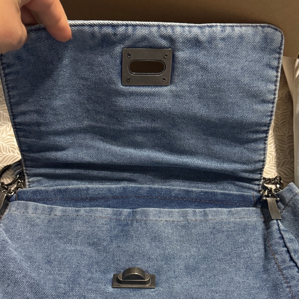 Denim Shoulder Bag - Picture 3 of 6
